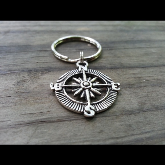 Compass Keychain Nautical Traveler Travel - Picture 2 of 7